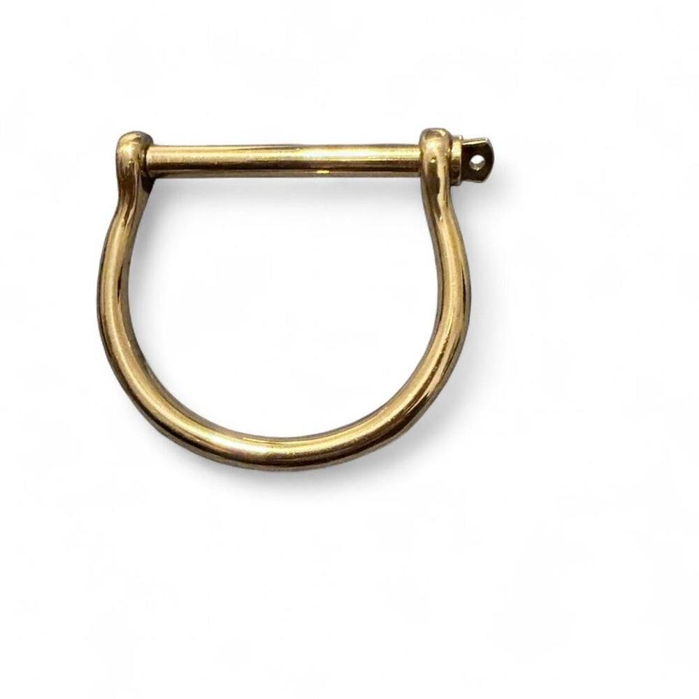 BIJOUONE Classic Screw Cuff Bracelet Gold 18k Plated Stainless Steel Size 7